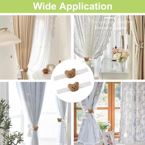 Cute Cartoon Animal Curtain Tiebacks 4Pcs Drape Rope Holdbacks - Image 7