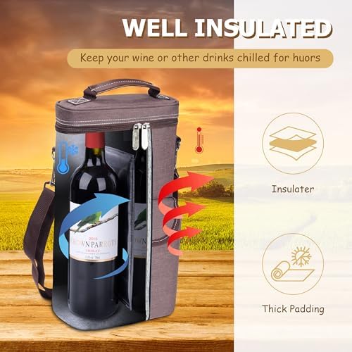 Tirrinia 2 Bottle Wine Cooler Tote Carrier - Image 4