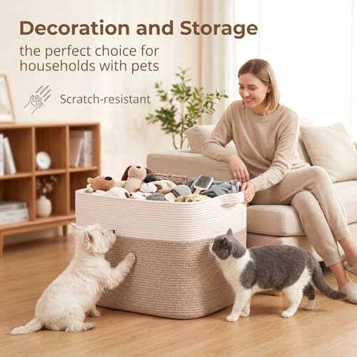 OIASKET 108L Cotton Rope Storage Basket - Image 5
