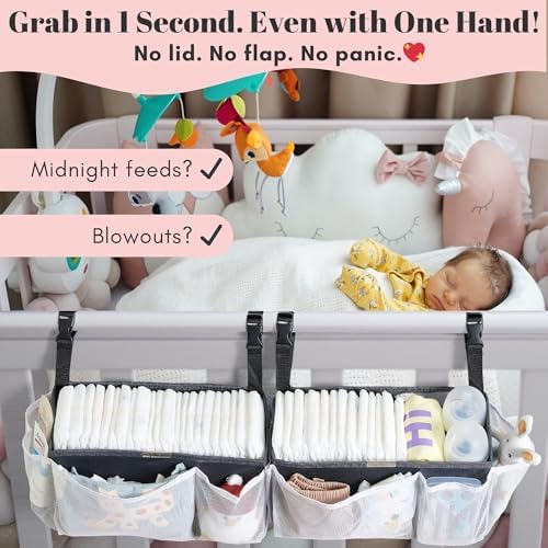 2-Pack Diaper Caddy Organizer for Crib - Image 7