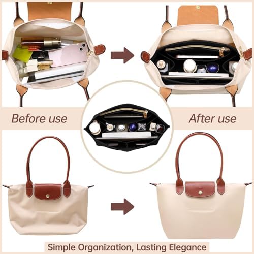 OPPOSHE Purse Organizer Insert for Longchamp Le Pliage, Premium Felt Long Champ - Image 3