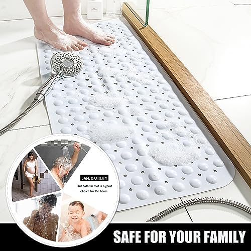 Non Slip Bathtub Shower Mat, Extra Long Bath Mat - Image 6