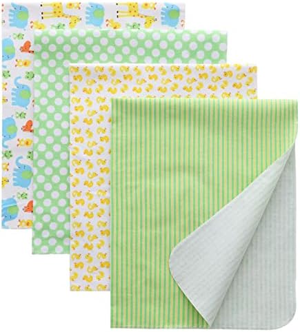 Gina Era Flannel Receiving Blankets, Baby Swaddle Blankets 100% Cotton 4 Pcs by GinaEra