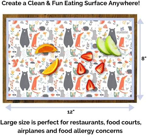 Suessie Disposable Placemats for Baby, Forest Animals - Image 2