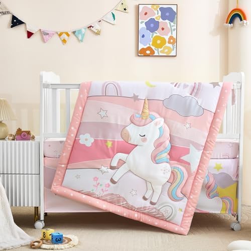 3-Piece Crib Bedding Set for Girls - Image 2