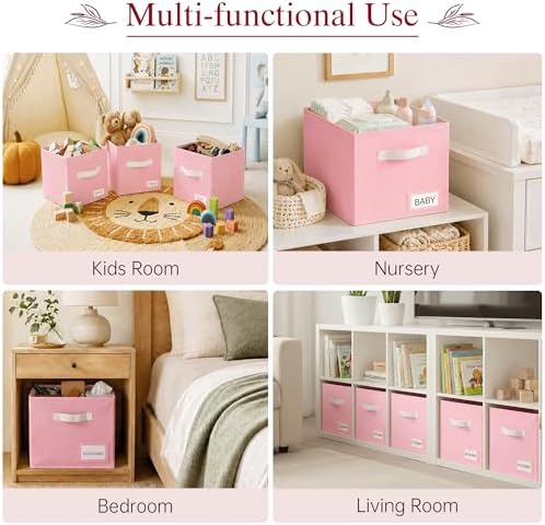 Storage Cubes 8 Pack, 11 Inch Fabric Storage Cubes Organizer Bins - Image 7