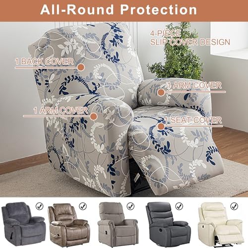 Recliner Chair Covers 4-Pieces Recliner Slipcovers Lazy Boy Chair Covers - Image 3