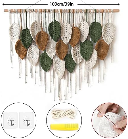 Large Macrame Wall Hanging Boho Woven Tapestry Chic Home Decor Wall Art - Image 2
