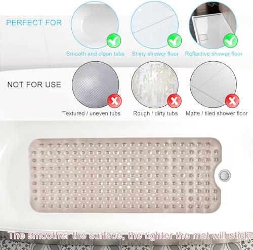 Sheepping Baby Bath Mat Non Slip Extra Long Bathtub Mat - Image 2