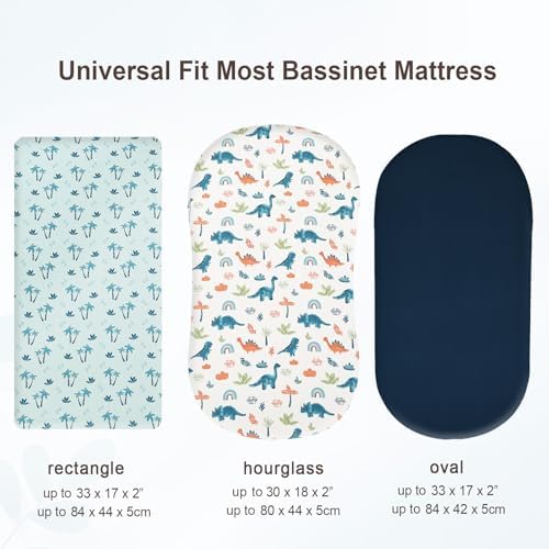 david's kids 3 Pack Bassinet Sheets, Ultra Soft Breathable Comfortable Baby - Image 7