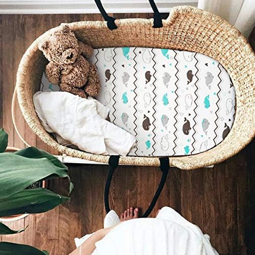 Stretch Fitted Bassinet Sheet Set BROLEX 2 Pack Cradle Sheets - Image 3