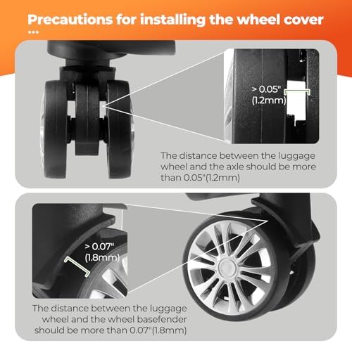 8Pcs Luggage Wheel Covers, Travel Accessories - Image 6