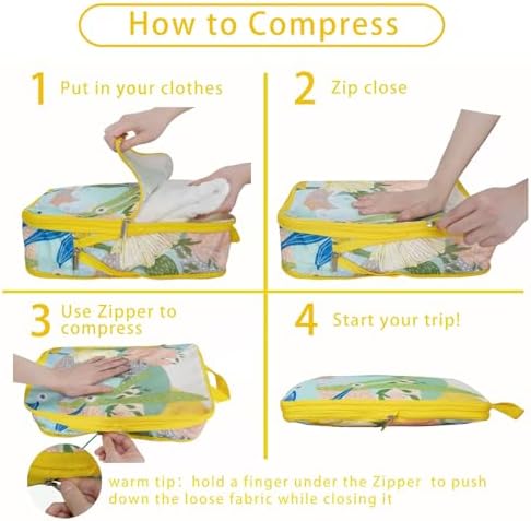6 Pcs Compression Packing Cubes, Packing Cubes - Image 4