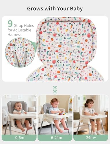 Baby High Chair Cover, Waterproof & Machine Washable White - Image 3