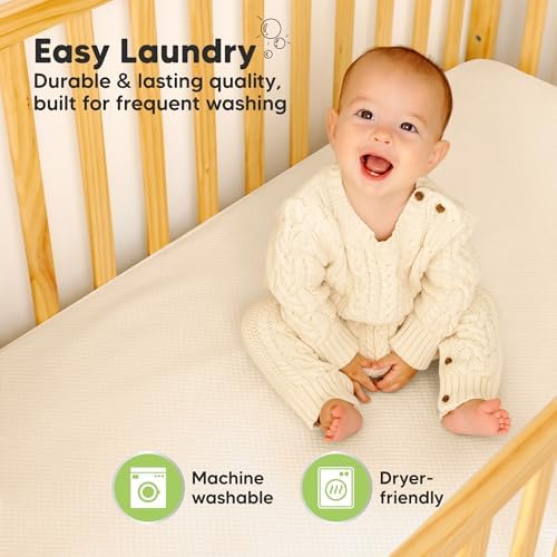 2pk Waterproof Crib Mattress Protector Cover Fitted 52x28 - Image 6
