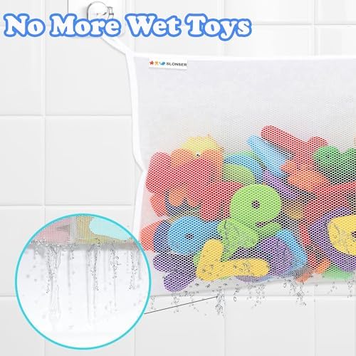 Bath Toy Storage Organizer for Bathtub – Large Mesh Bath Toy Holder & Bath Toy - Image 2