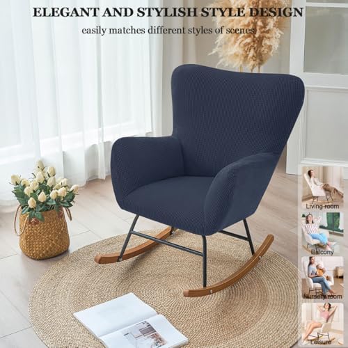 Levoberg Nursery Rocking Chair Cover Stretch Rocker Glider Chairs Cover - Image 4