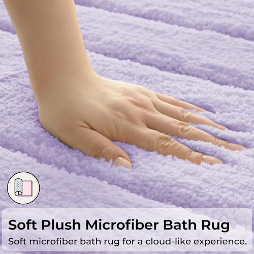 GRANNY SAYS Lilac Bathroom Rugs Set 2 Piece, Soft Microfiber Bath Mats - Image 7