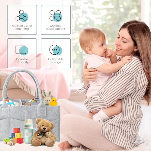 Cute Castle 4 Pack Diaper Caddy Organizer - Image 3