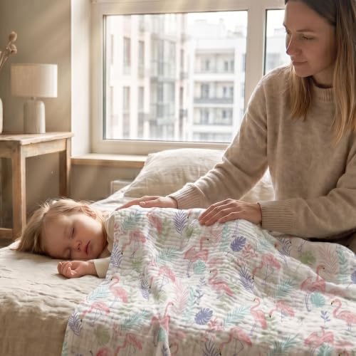 Muslin Swaddle Blankets for Newborn, 3 Pack Breathable Soft Receiving Blanket - Image 4