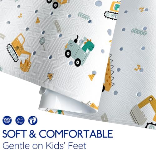 Lnond Kids Non-Slip Bathtub Mat, Extra Long PVC Bath Safety Mat - Image 5