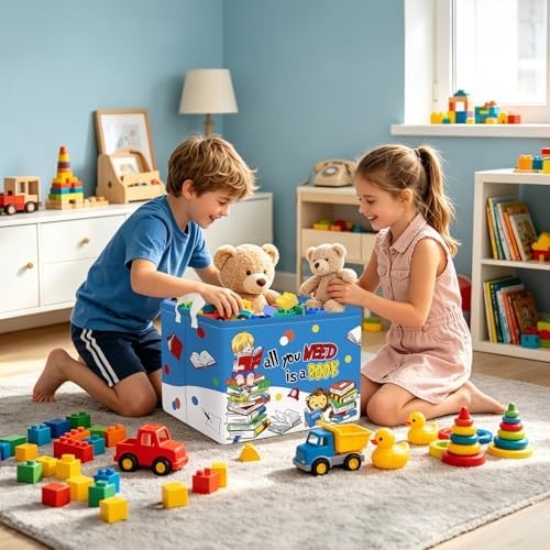 Clastyle Large Reading Corner School Classroom Book Basket Toy Nursery Bin - Image 3