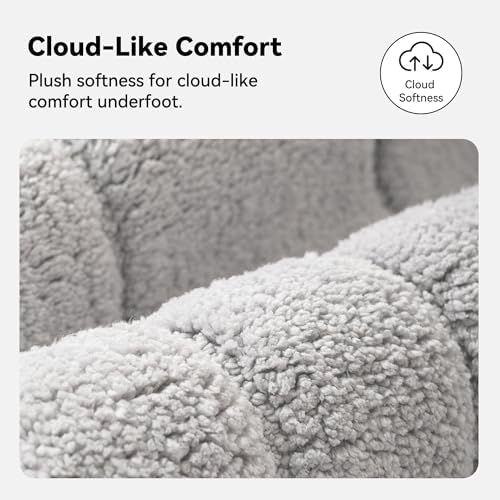 GRANNY SAYS Gray Bathroom Rug 16" x 24", Non-Slip Microfiber Bath Mat - Image 3