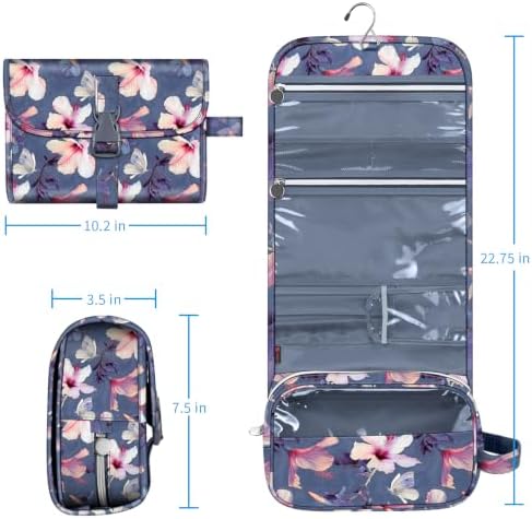 FINTIE Hanging Toiletry Bag Portable Travel Cosmetic Makeup Organizer - Image 7