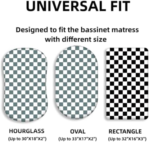 4 Pack Checkered Plaid Crib Sheets Neutral Breathable Buffalo Check Fitted Baby - Image 2