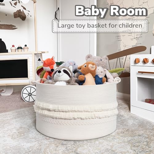 CherryNow 90L Large Woven Rope Blanket Basket - Image 6