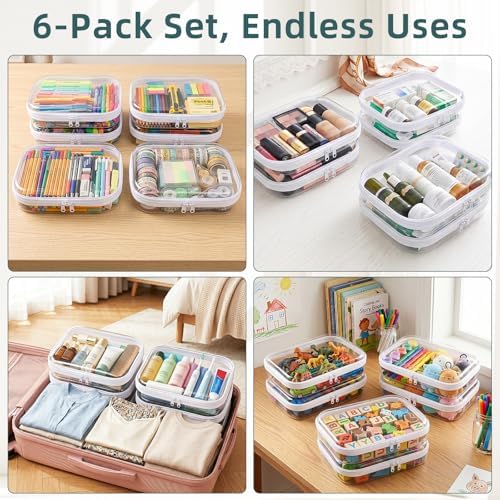 Clear Hard Shell Zipper Cases, Plastic Hard Sided Zippers Pouches Clear - Image 2