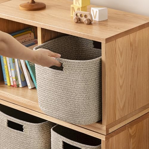 UBBCARE Set of 4 Storage Basket-13 X 13 X 13 in, Cotton Rope Baskets - Image 4
