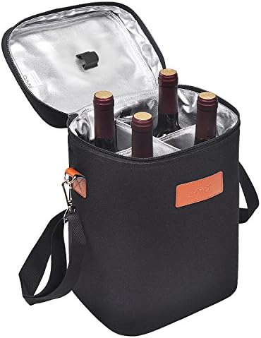 Tirrinia 4 Bottle Wine Tote Carrier by Tirrinia