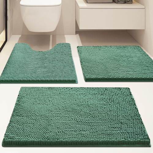 Bathroom Rugs Sets 3 Piece Non Slip, Bath Rugs - Image 2