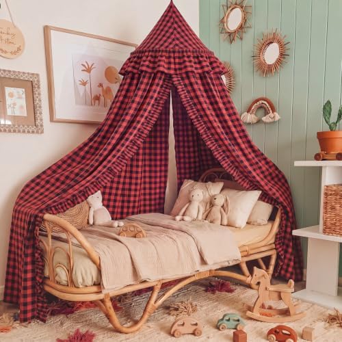 SmoothNovelty Gingham Plaid Bed Canopy - Image 5