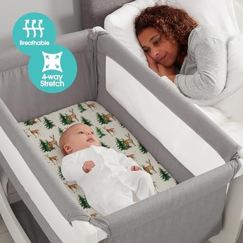 Stretch Fitted Bassinet Sheet Set BROLEX 2 Pack Cradle Sheets - Image 4