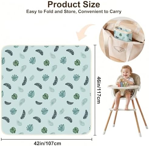Basumee Splat Mat for Under High Chair, Waterproof & Mess-Proof Floor Mat - Image 6