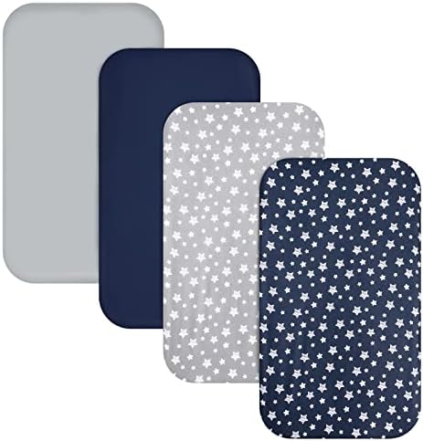 Pack and Play Sheets Boys, Mini Crib Sheets, Stretchy Playard Fitted Sheet - Image 2