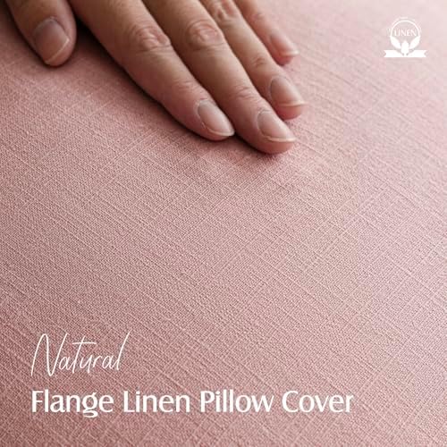 Foindtower Decorative Linen Lumbar Throw Pillow Covers 12x20 Inch Rose Pink - Image 2