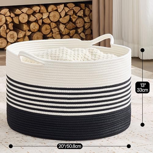 KAKAMAY Large Blanket Basket - Image 3