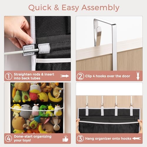 Criusia Over the Door Hanging Organizer, Extra-Large Door Storage Organizer - Image 5