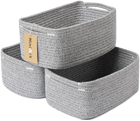 MiniArk Small Storage Baskets for Organizing | Closet Organizer Bins | Shelf by MiniArkStorageBasketsHome