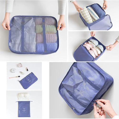 LANSKLBD 6/8 Set Packing Cubes for Suitcases Travel Luggage Packing Organizers - Image 2