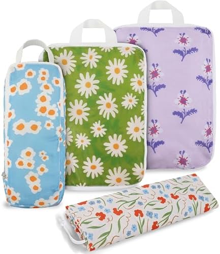4 Pcs Compression Packing Cubes, Packing Cubes by Xmzsdz