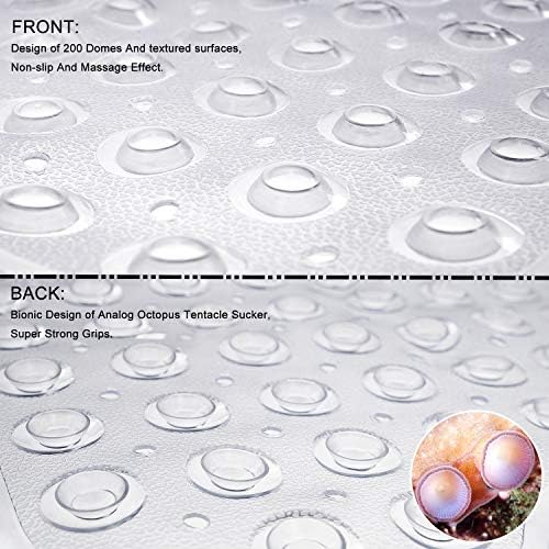 TEESHLY Bathtub Mats for Shower Tub, Extra Long Non-Slip 39 x 16 Inch Bath Mat - Image 3