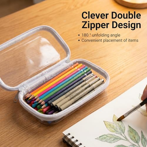 4 Pack Clear Hard Shell Zipper Case, Small Diaper Bag Organizer Pouches - Image 6
