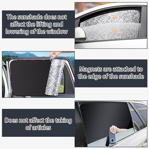 ZATOOTO Magnetic Side Window Sun Shade, Car Window Covers, Heat Reflective - Image 4