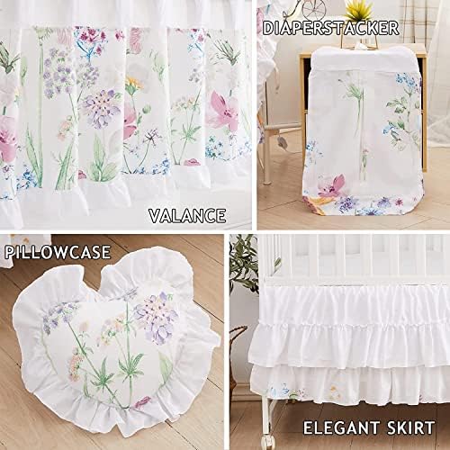 Brandream Wildflower Butterfly Crib Bedding Sets - Image 4