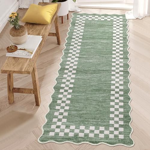 GarveeHome Washable Runner Rug 2x10 Modern Bordered Hallway Runner Rugs - Image 5