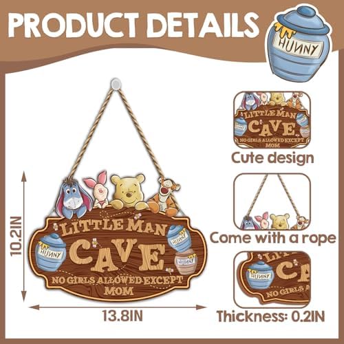 Classic Winnie Nursery Decor, Winnie Baby Room Hanging Wall Art Decoration - Image 2